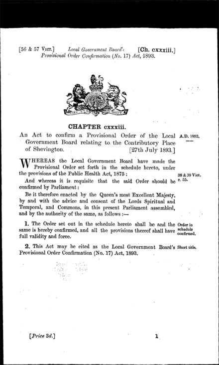 Local Government Board Provisional Order Confirmation (No. 17) Act 1893