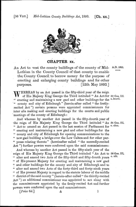 Mid-Lothian County Buildings Act 1893