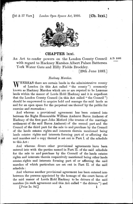 London Open Spaces Act 1893
