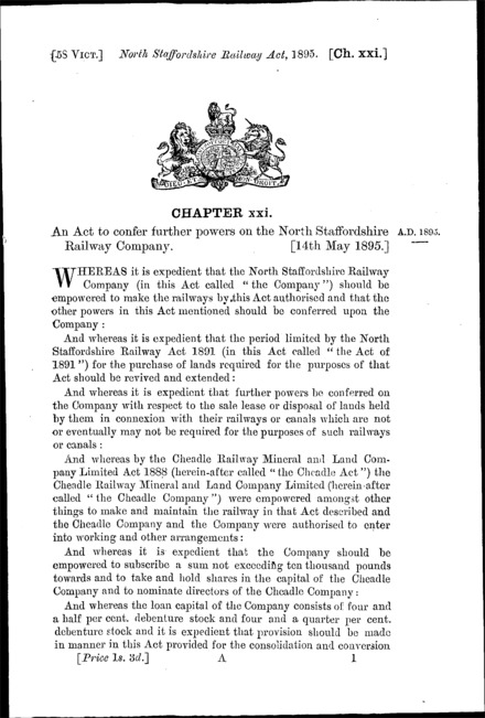 North Staffordshire Railway Act 1895