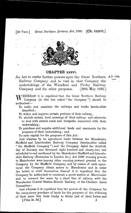 Great Northern Railway Act 1895