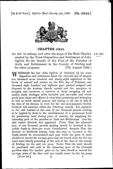 Ogilvie Meal Charity Act 1896