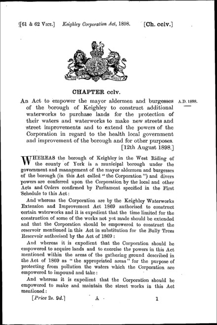Keighley Corporation Act 1898