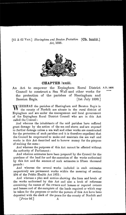 Sheringham and Beeston Protection Act 1898