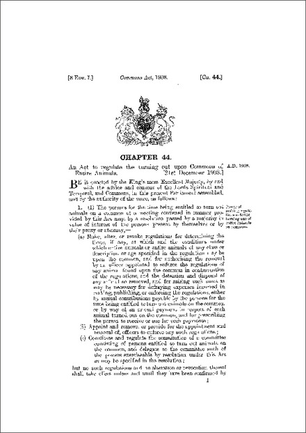 Commons Act 1908