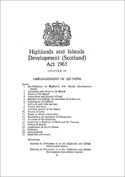 Highlands and Islands Development (Scotland) Act 1965