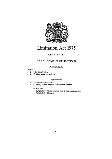 Limitation Act 1975