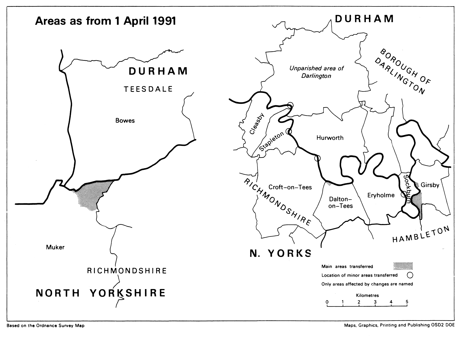 The Durham And North Yorkshire County Boundaries Order 1991 8849