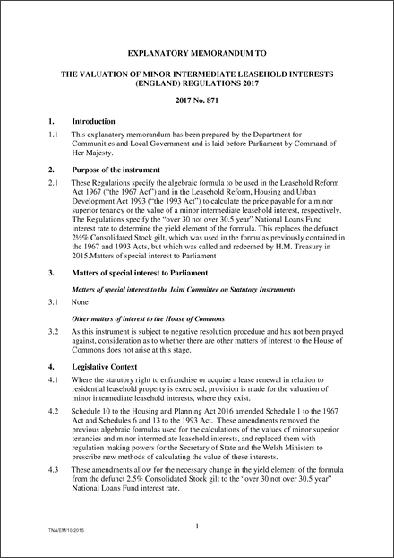 memorandum pdf explanatory of Interests Leasehold Intermediate The Minor Valuation