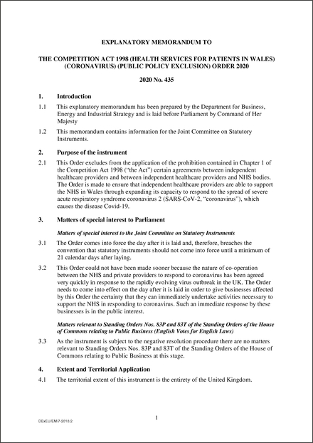 Revised UK Explanatory Memorandum 2