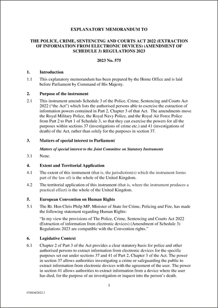 UK Explanatory Memorandum 2