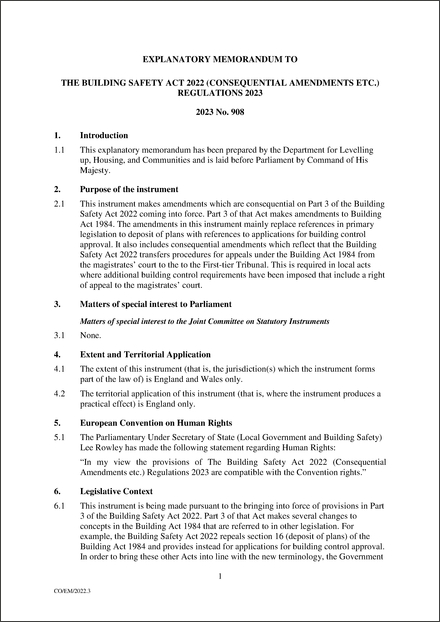 UK Explanatory Memorandum 2