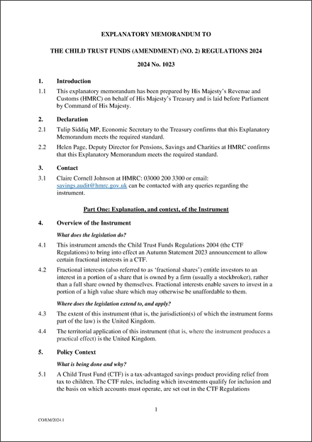 Revised UK Explanatory Memorandum 3