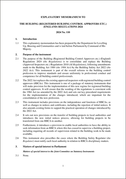 UK Explanatory Memorandum 2