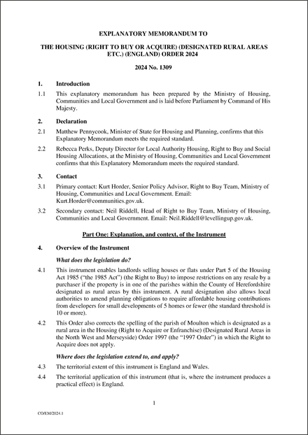 UK Explanatory Memorandum 2