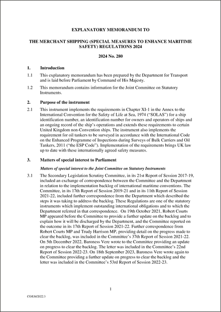 UK Explanatory Memorandum 2