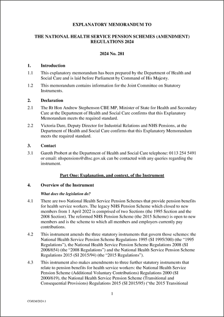 UK Explanatory Memorandum 2