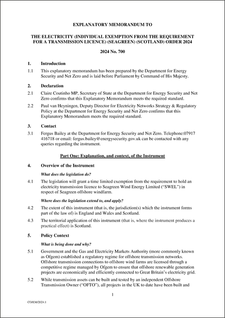 UK Explanatory Memorandum 2